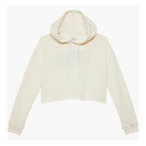 UFC Crop Hoodie, Color: Bone, Large